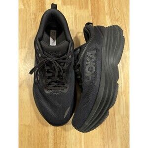 HOKA BONDI 8 Triple Black Comfortable Breathable Running Shoes Mens Size 10.5